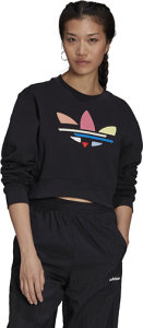 Adidas Originals Adicolor Γυναικείο Φούτερ Cropped H22854 BLACK Adidas Originals Adicolor Γυναικείο Φούτερ Cropped H22854 BLACK